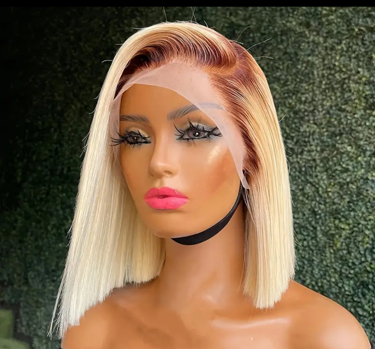 BeautyEllaHair Ombre Blonde Short Bob Wig 13x4 Lace Front Human Hair Wigs for Women 4/613 Blonde Short Bob 13X4 Lace Frontal Human Hair Wigs 150% Density