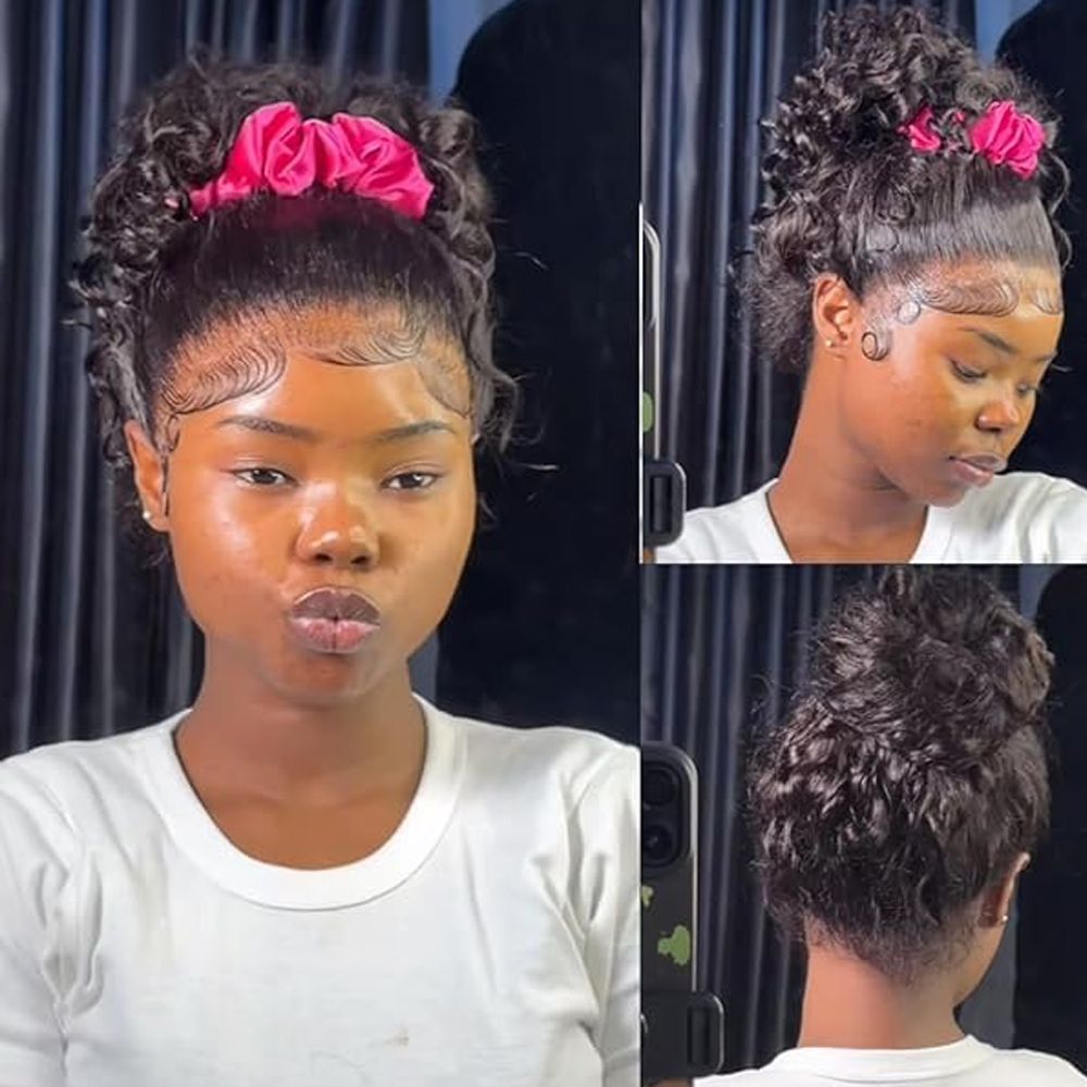 Invisi Strap 360 Lace Frontal Wigs Human Hair Preplucked
250% Density Deep Wave Glueless Human Hair Wig Pre Cut 3...