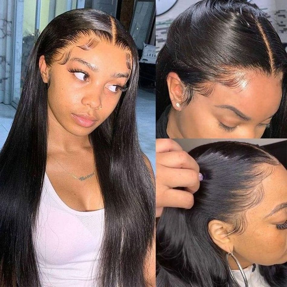 32 34 Inch Bone Straight Human Hair 13x6 Lace Frontal Wig Brazilian 13x4 Lace Front Human Hair Wigs For Women PrePlucked 180%