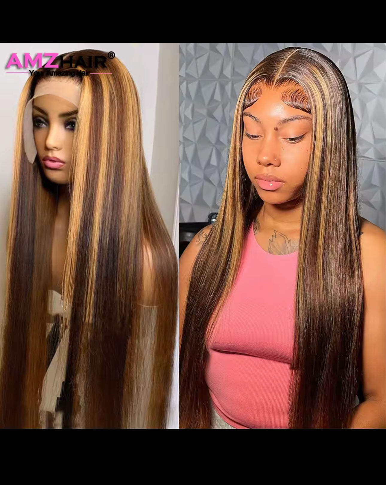 13x4 Hd Highlight Wigs Colored Lace Front Human Hair Wigs For Women Honey Blonde Straight Hd Lace Frontal Wigs Human Hair BeautyEllaHair