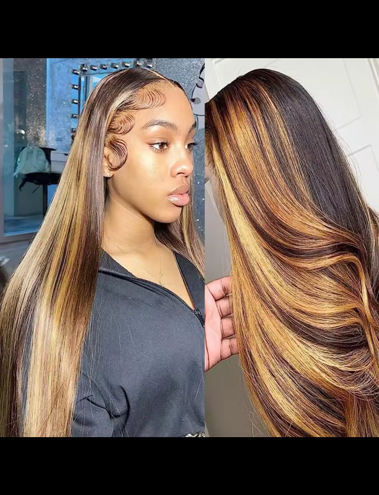 13x4 Hd Highlight Wigs Colored Lace Front Human Hair Wigs For Women Honey Blonde Straight Hd Lace Frontal Wigs Human Hair BeautyEllaHair