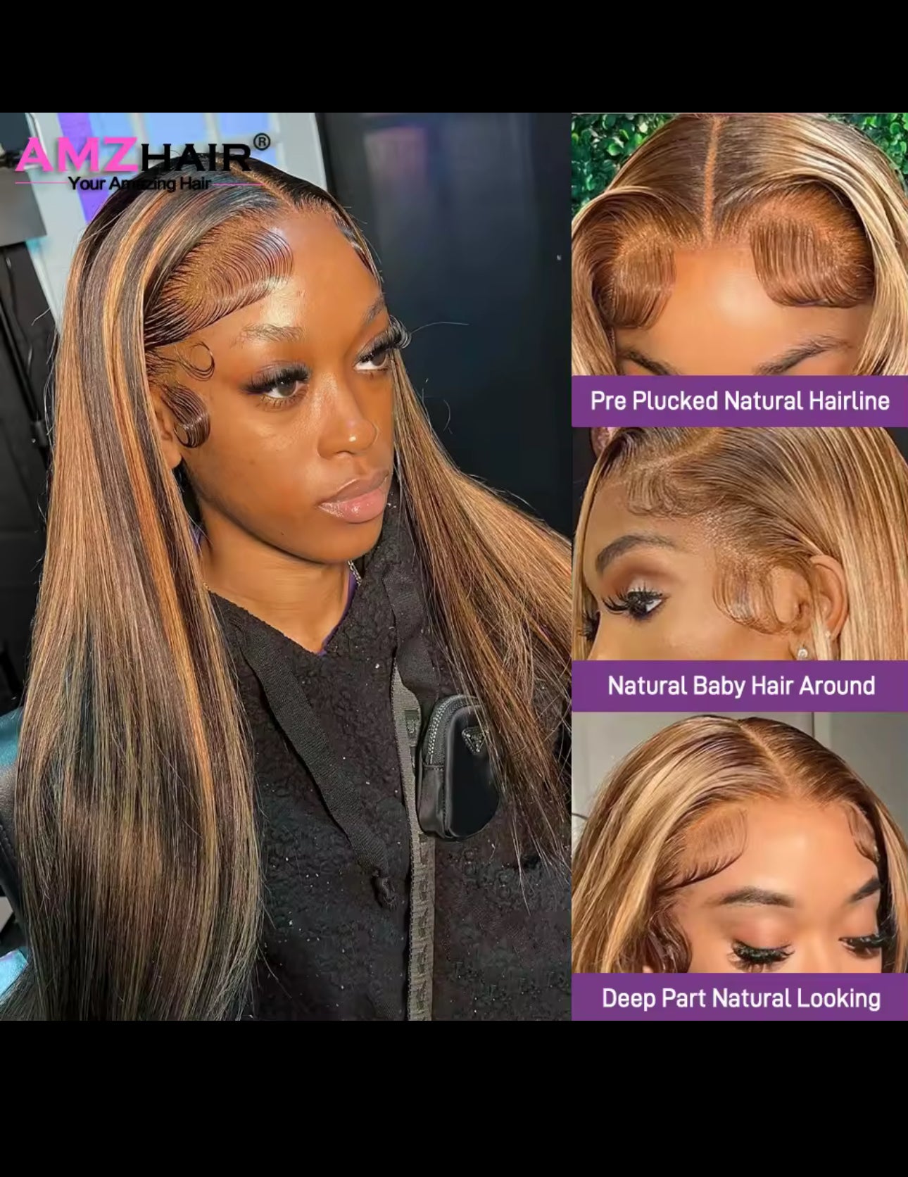 13x4 Hd Highlight Wigs Colored Lace Front Human Hair Wigs For Women Honey Blonde Straight Hd Lace Frontal Wigs Human Hair BeautyEllaHair