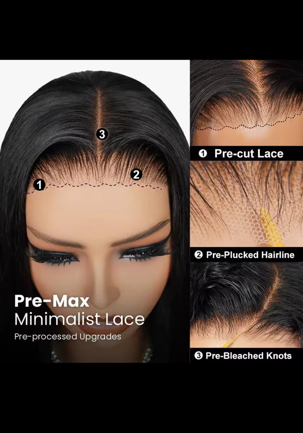 BeautyEllaHair Human Hair Bob Wig 13x4 Straight Lace Frontal 8-14 Inches Pre Plucked Hair Wigs Brazilian Remy Bone Straight Bob