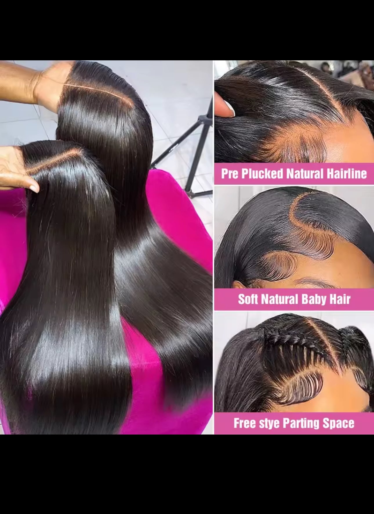BeautyEllaHair 32 34 Inch Bone Straight Human Hair 13x6 Lace Frontal Wig Brazilian 13x4 Lace Front Human Hair Wigs For Women PrePlucked 180%