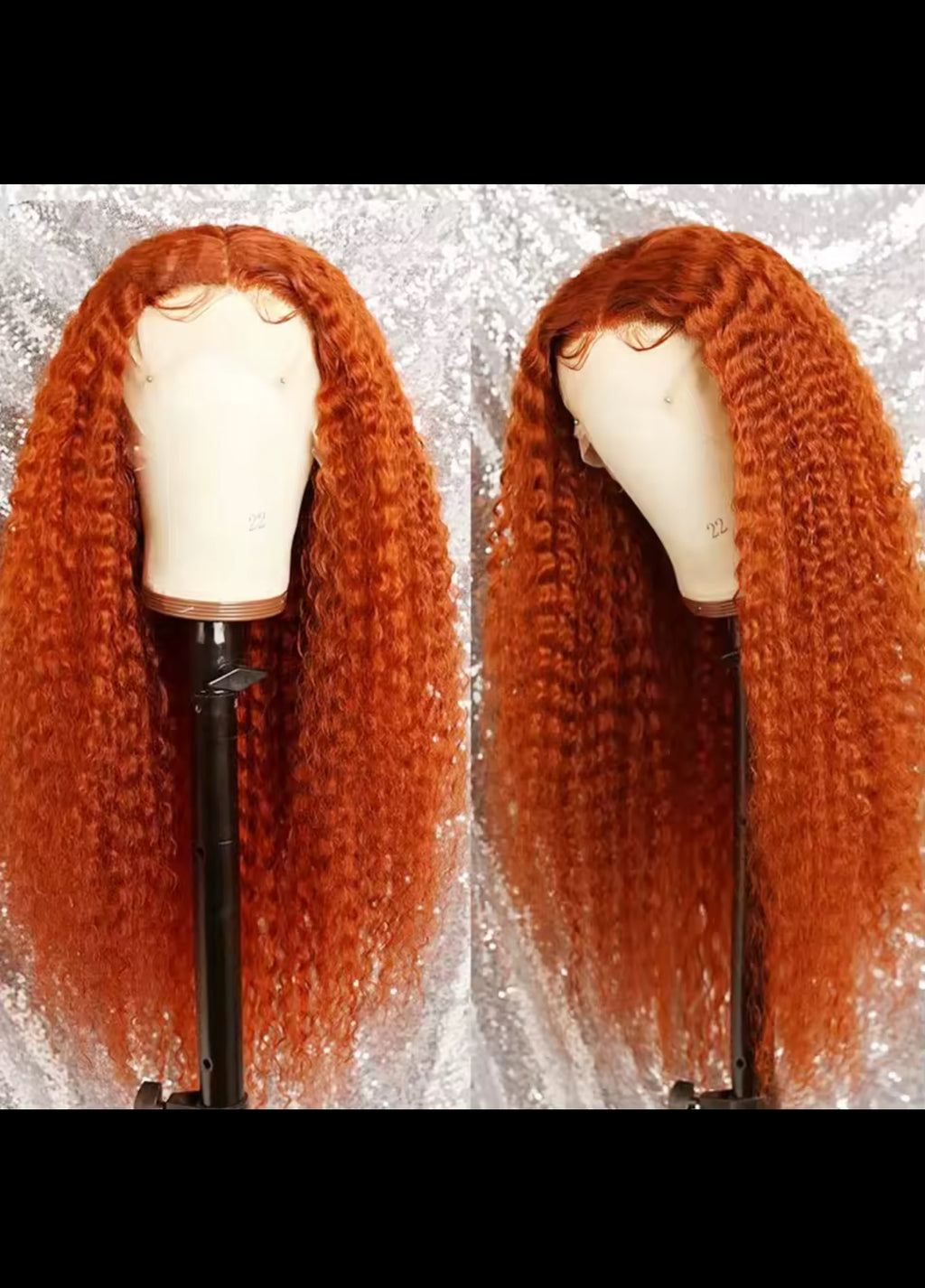 BeautyEllaHair Orange colored Water wave 13x6 hd lace frontal human hair wig Preplucked deep wave 20 inch ginger lace front curly wigs
