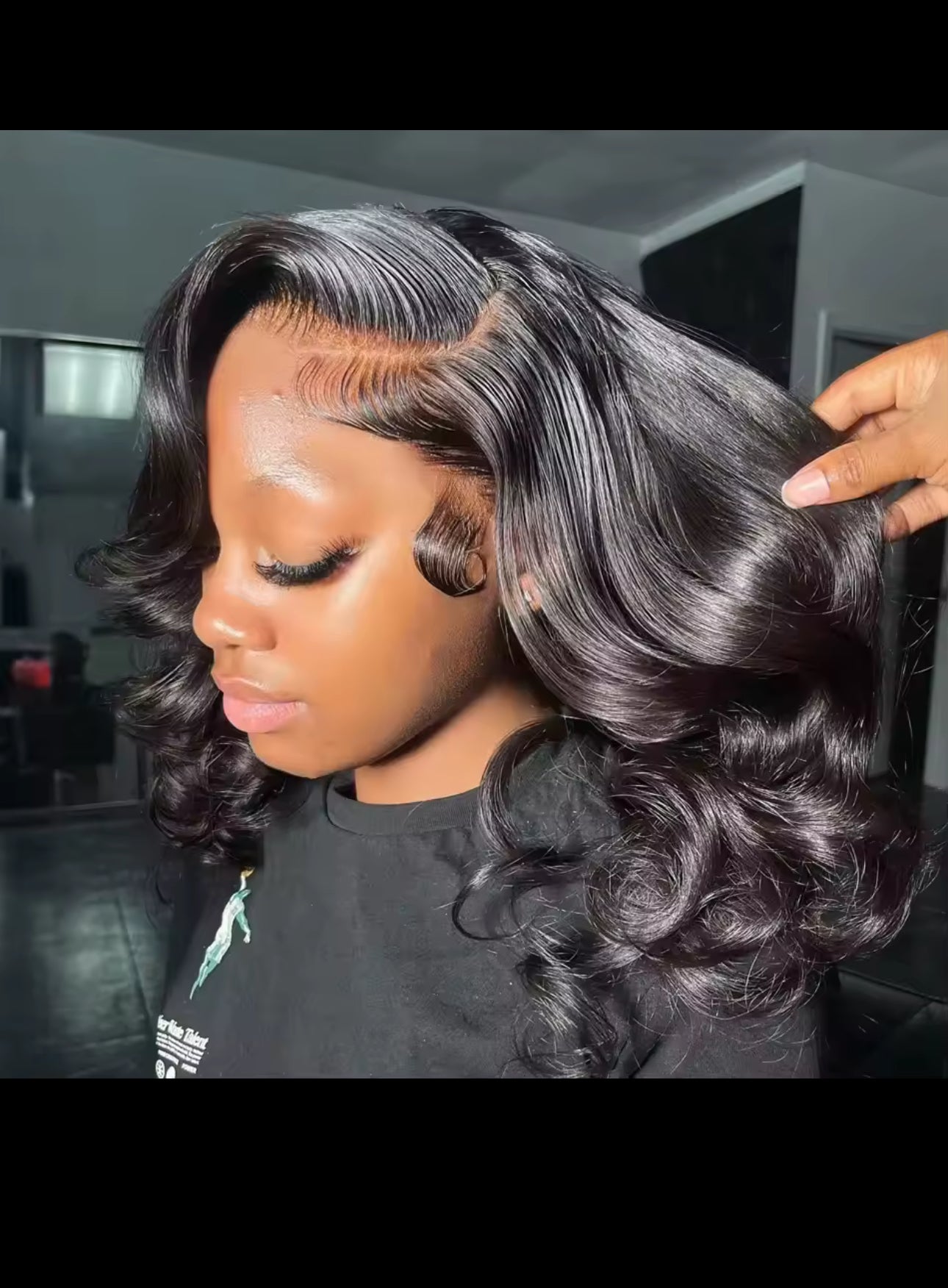 BeautyEllaHair 230% Glueless Human Hair Wavy 13x4 Transparent Lace Front Wigs For Women Body Wave Lace Frontal Wig Short Bob Wig Human Hair