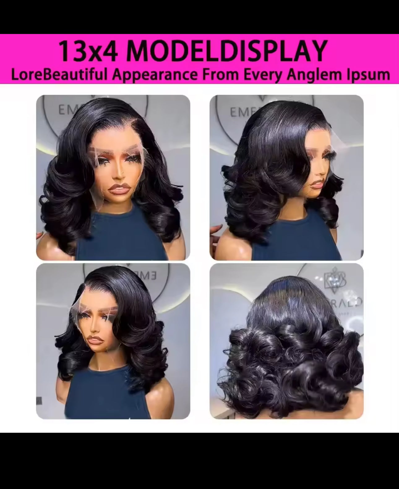 BeautyEllaHair 230% Glueless Human Hair Wavy 13x4 Transparent Lace Front Wigs For Women Body Wave Lace Frontal Wig Short Bob Wig Human Hair