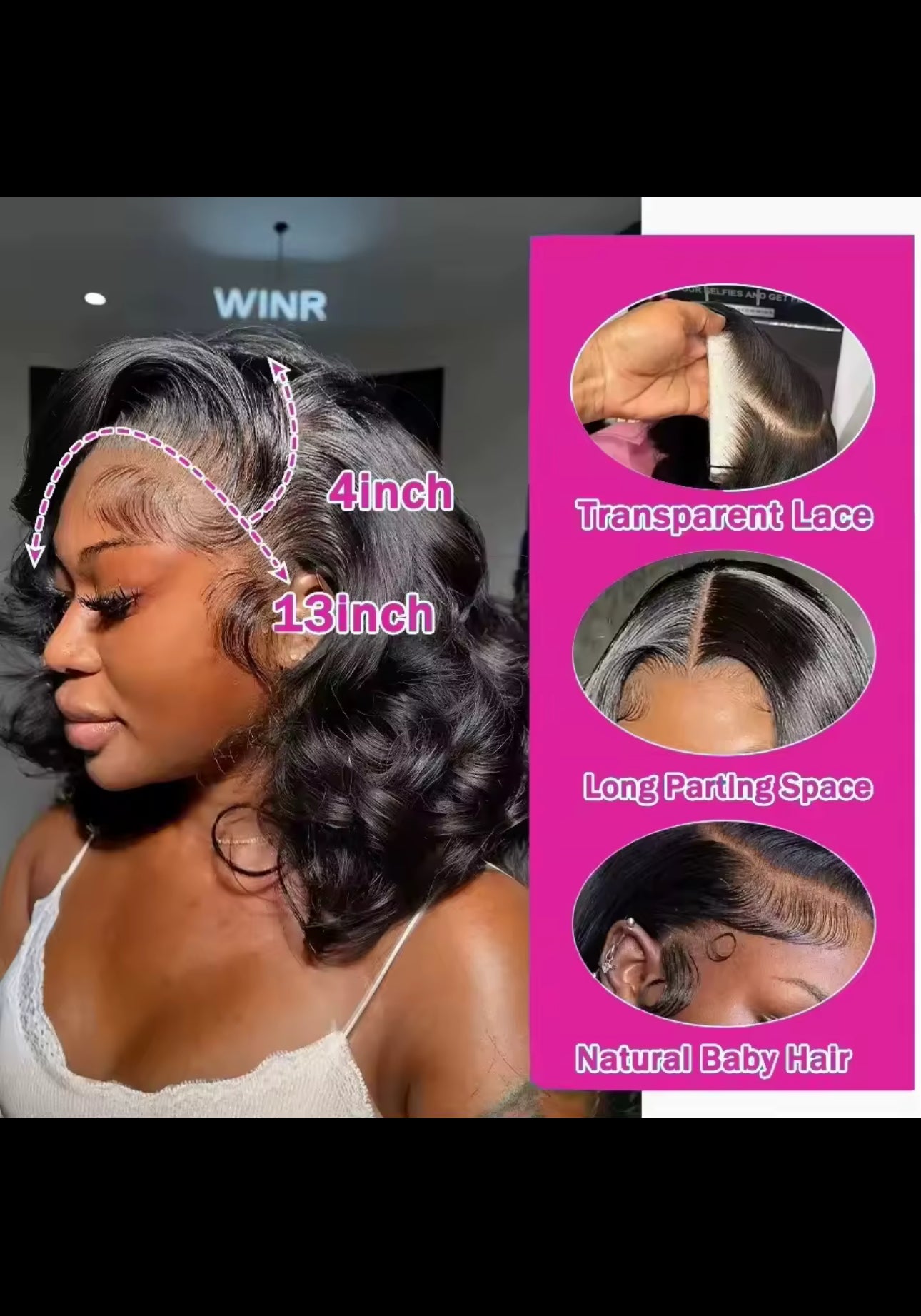 BeautyEllaHair 230% Glueless Human Hair Wavy 13x4 Transparent Lace Front Wigs For Women Body Wave Lace Frontal Wig Short Bob Wig Human Hair