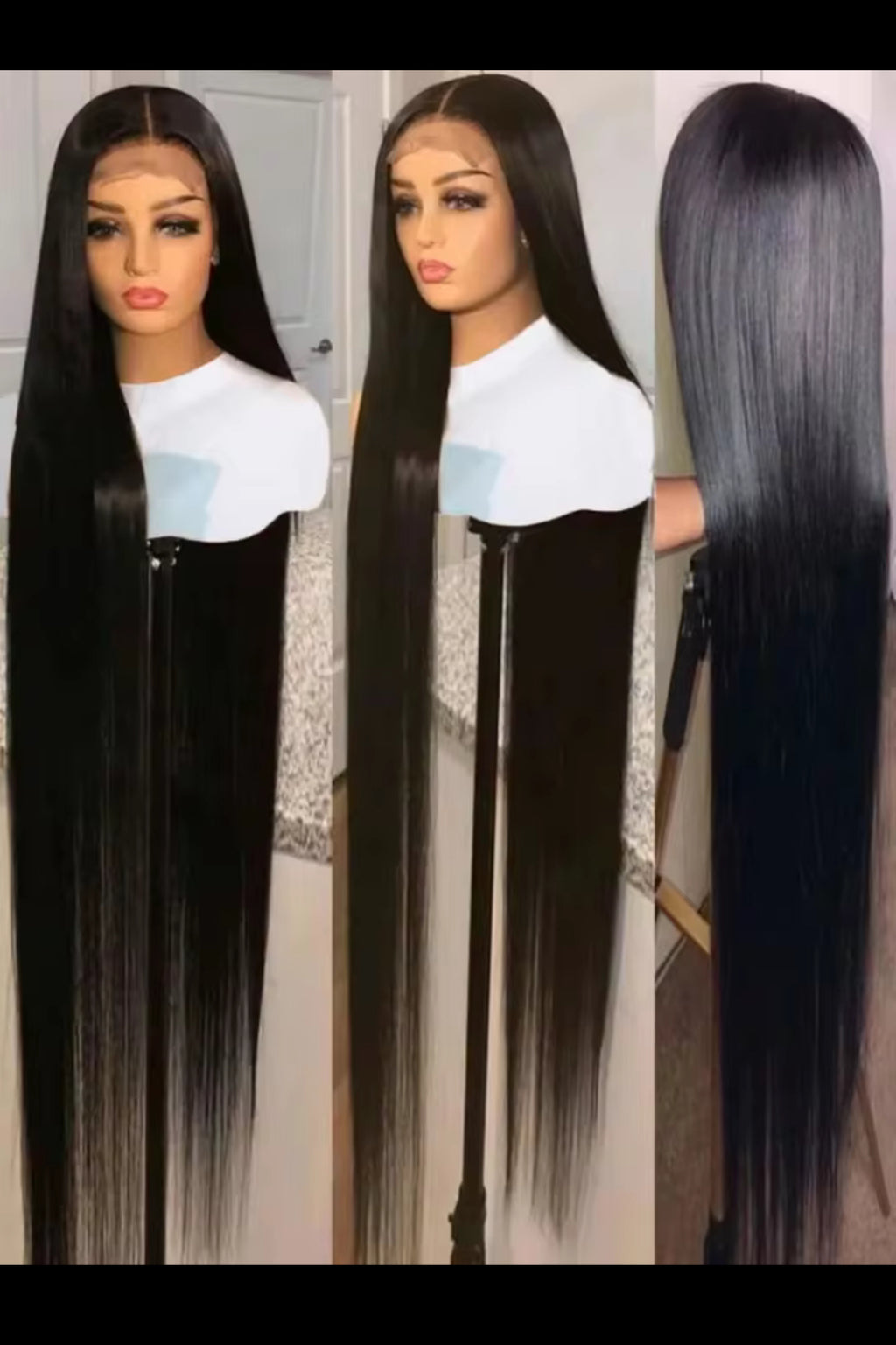 BeautyEllaHair Straight Lace Front Human Hair Wig 13x4 13X6 Transparent Lace Frontal Wig Brazilian 5x5 Closure