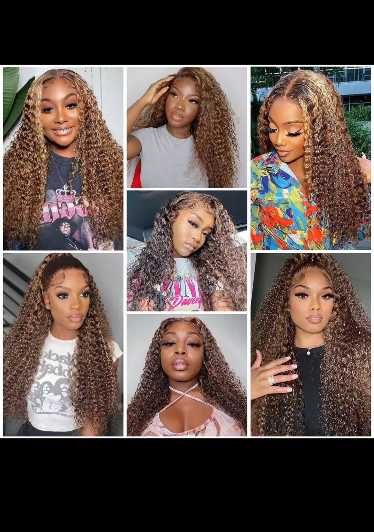 BeautyEllaHair Highlight Honey Blonde Kinky Curly 30 Inch Hd Lace Front Wig Human Hair 13x6 Deep Wave Lace Frontal Wigs Wigs  Human Hair Wigs