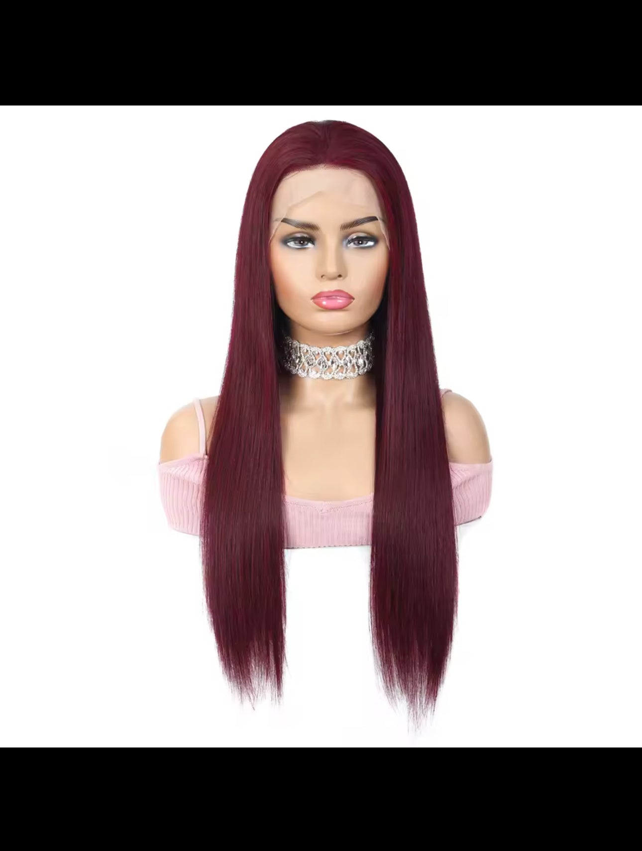 BeautyEllaHair Burgundy Transparent Lace Frontal Human Hair Wig Pre Plucked Red 99J Straight Colored 13x4 Lace Front Human Hair Wigs