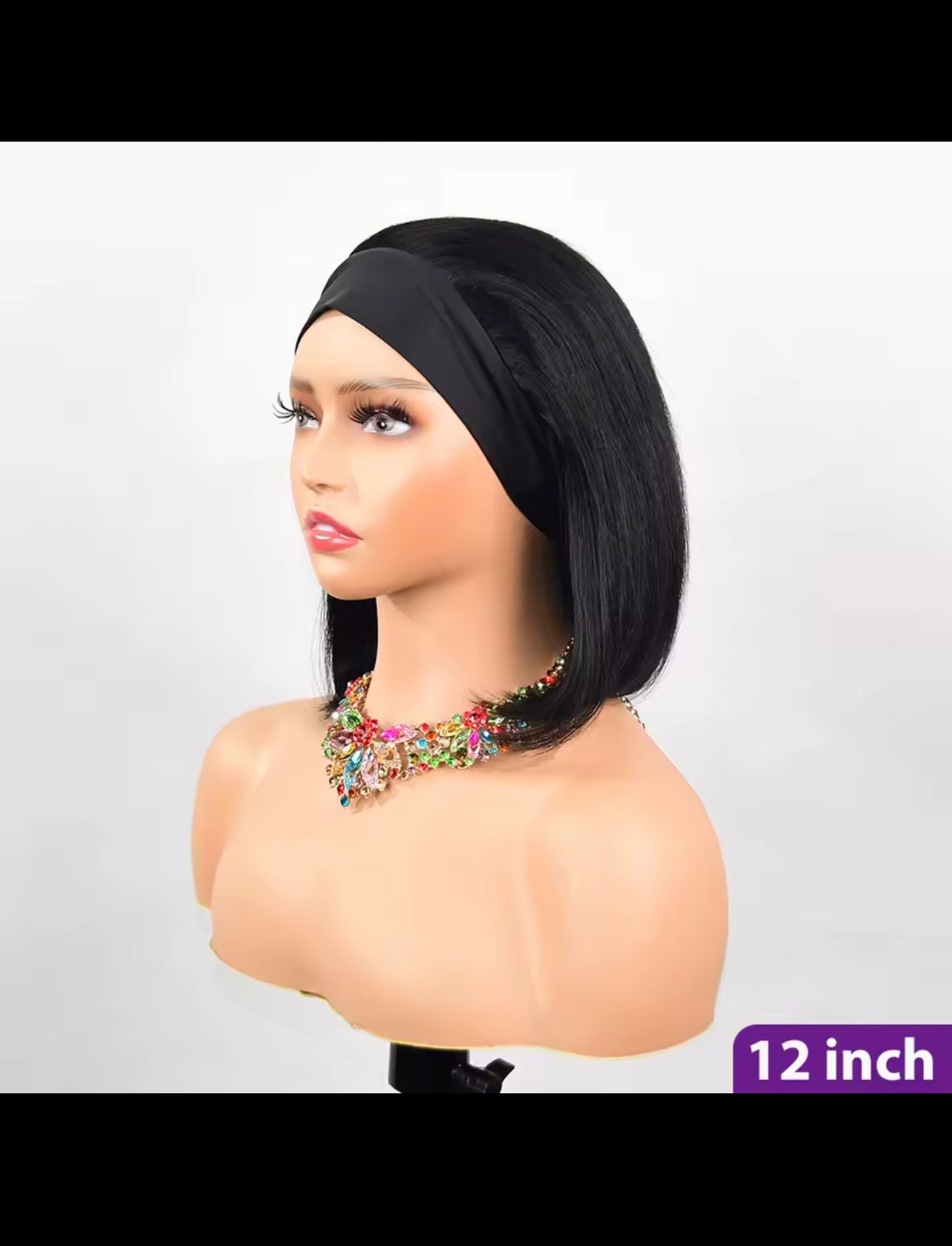 Beautyellahair Headband Wig Human Hair Straight Bob Headband Wig 180% Remy Human Hair Wigs For Women Brazilian Ready To Wear Wig Machine Made