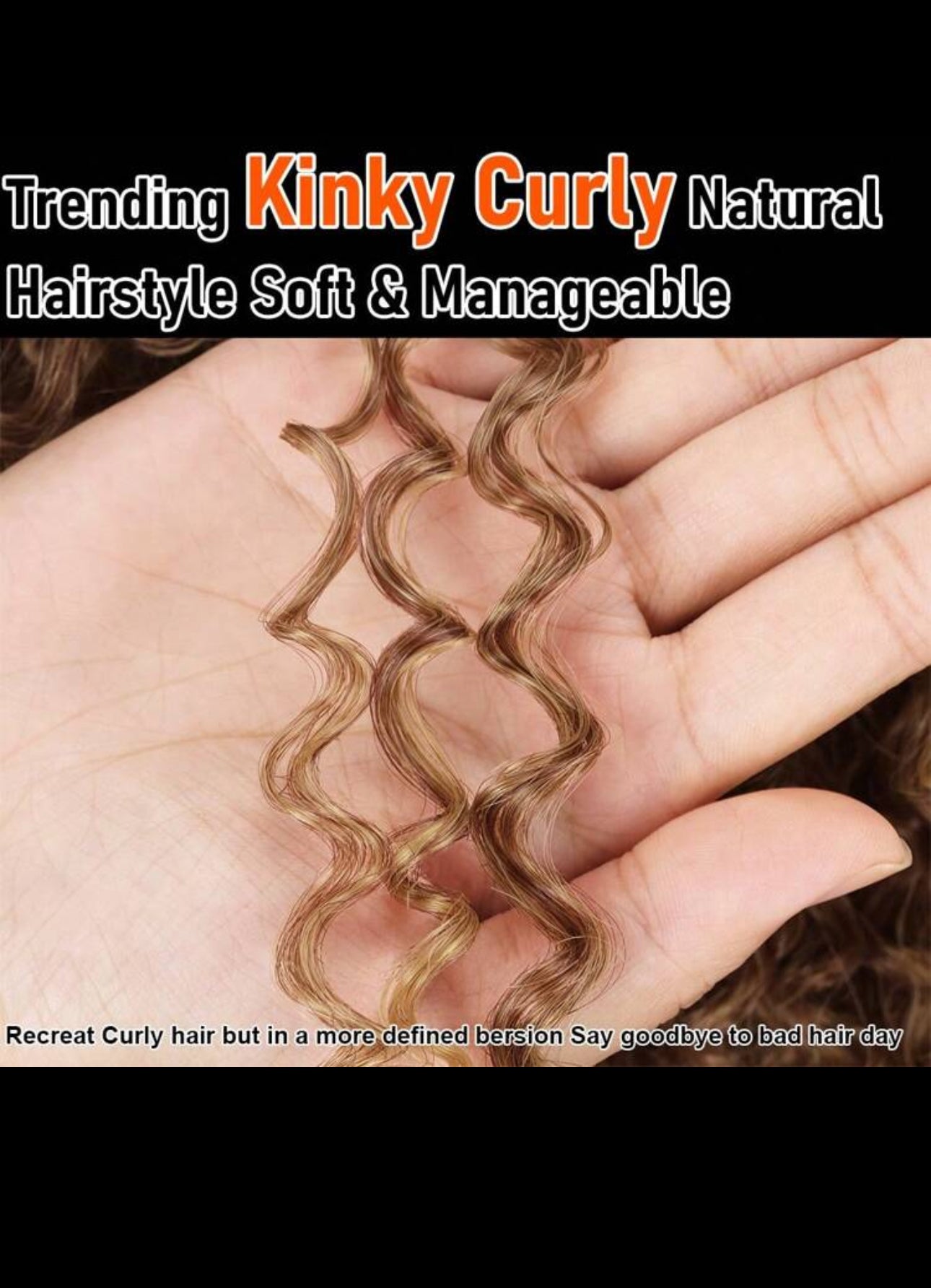 BeautyEllaHair Curly Wigs For Women Afro Bomb Curly Wig With Bangs Synthetic Fiber Glueless Long Kinky Curly Hair