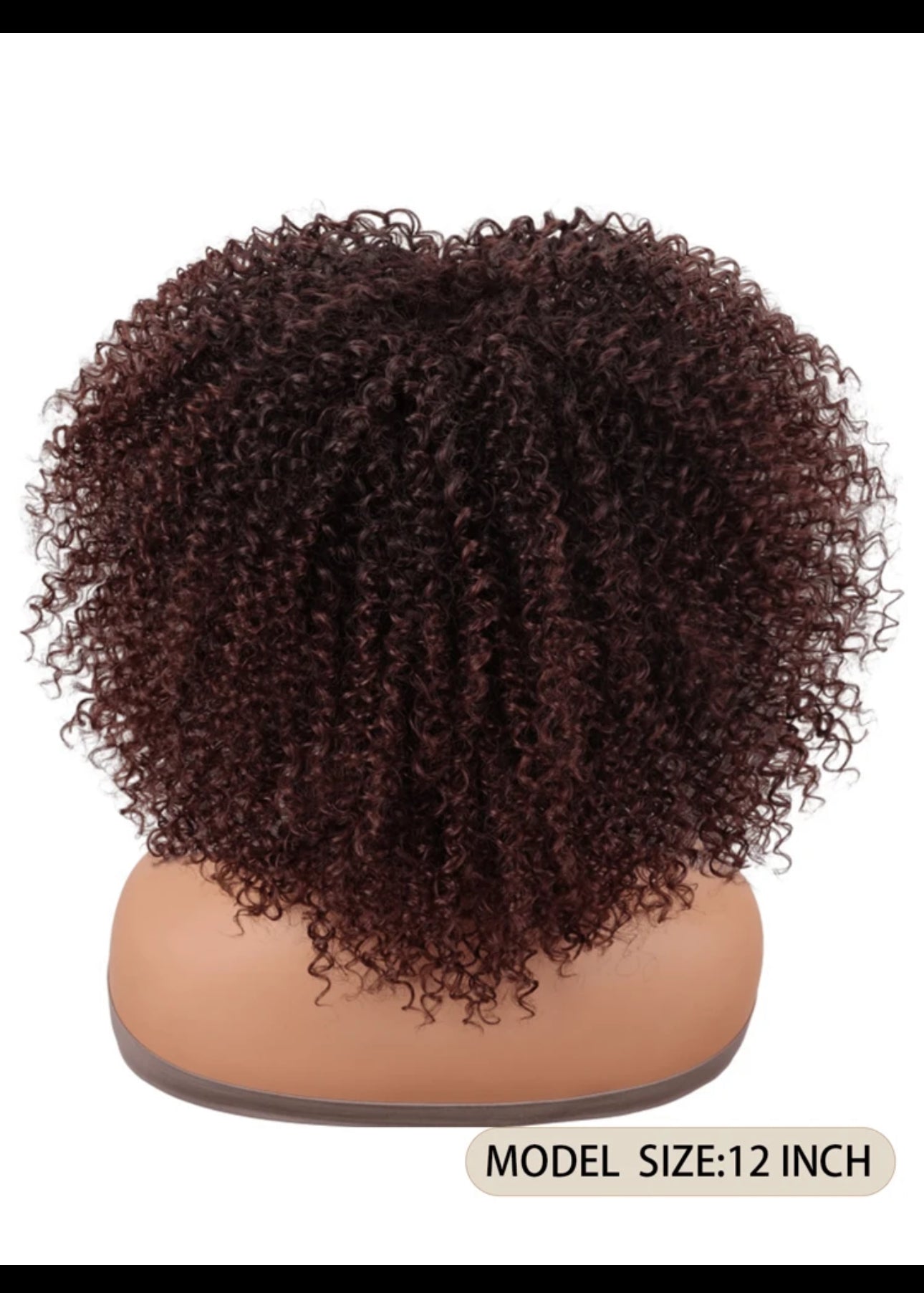 BeautyEllaHair Brown Wig Synthetic Heat Resistant Wigs Curly Wigs For Black Women Spring Curl Short Wigs With Bangs Brown 16 Inch - 12 Inch Heat Resistant Fiber Bangs Wig For Women Daily Used High Density Stylish Wigs