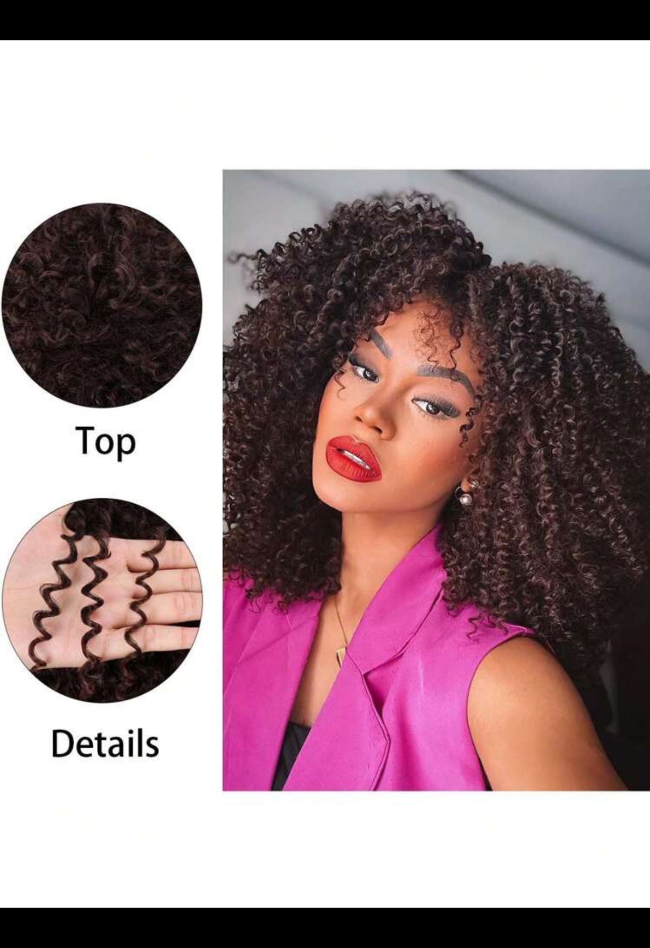 BeautyEllaHair Brown Wig Synthetic Heat Resistant Wigs Curly Wigs For Black Women Spring Curl Short Wigs With Bangs Brown 16 Inch - 12 Inch Heat Resistant Fiber Bangs Wig For Women Daily Used High Density Stylish Wigs