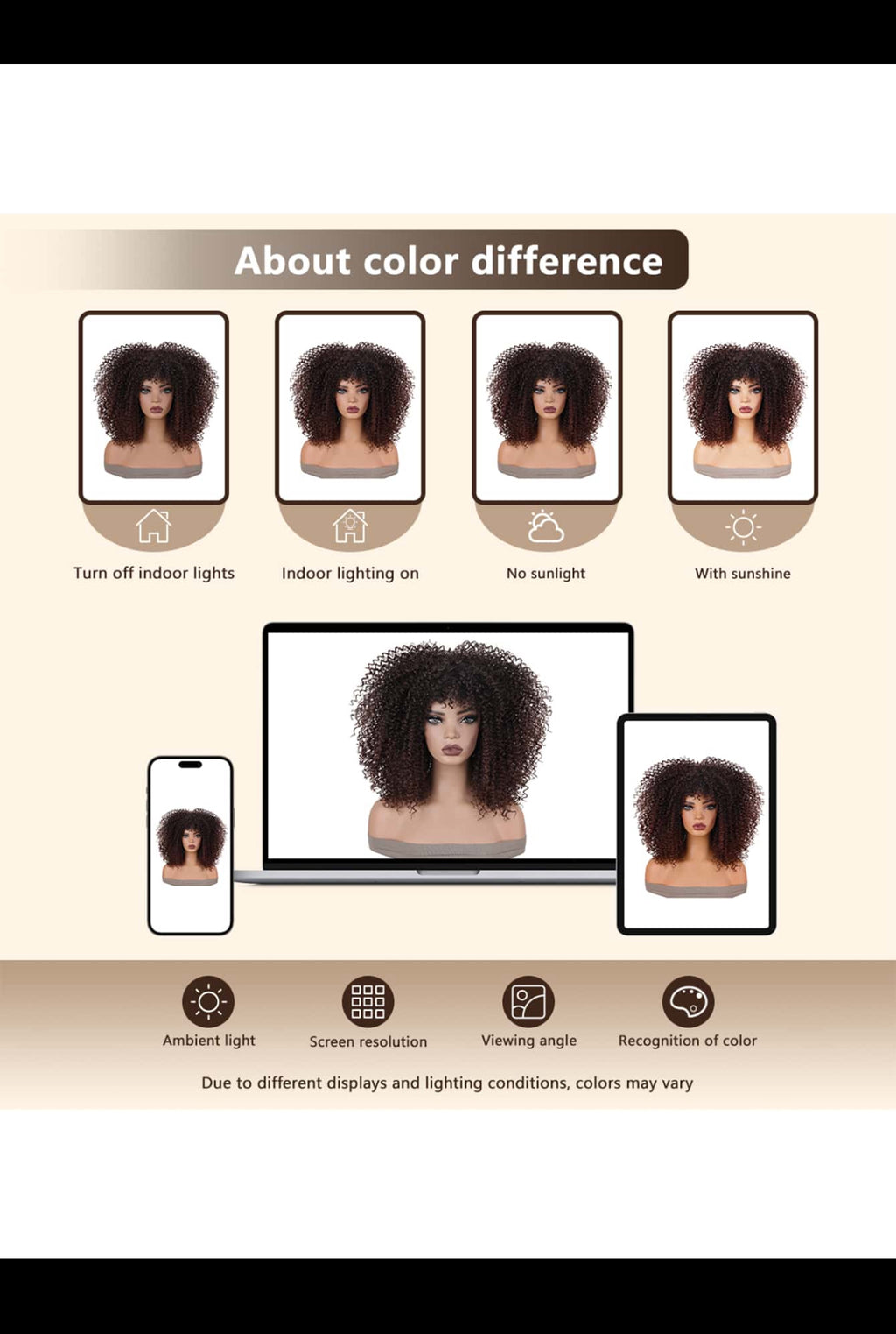 BeautyEllaHair Brown Wig Synthetic Heat Resistant Wigs Curly Wigs For Black Women Spring Curl Short Wigs With Bangs Brown 16 Inch - 12 Inch Heat Resistant Fiber Bangs Wig For Women Daily Used High Density Stylish Wigs