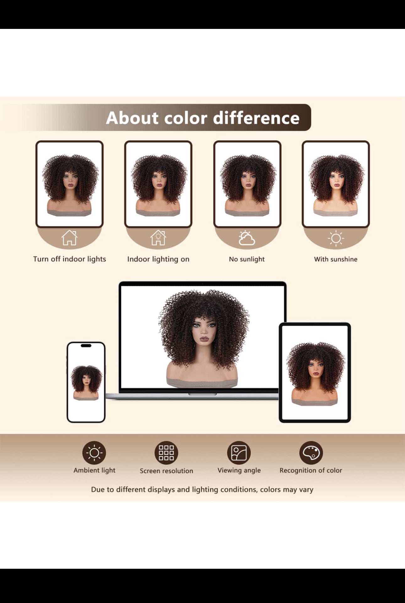 BeautyEllaHair Brown Wig Synthetic Heat Resistant Wigs Curly Wigs For Black Women Spring Curl Short Wigs With Bangs Brown 16 Inch - 12 Inch Heat Resistant Fiber Bangs Wig For Women Daily Used High Density Stylish Wigs