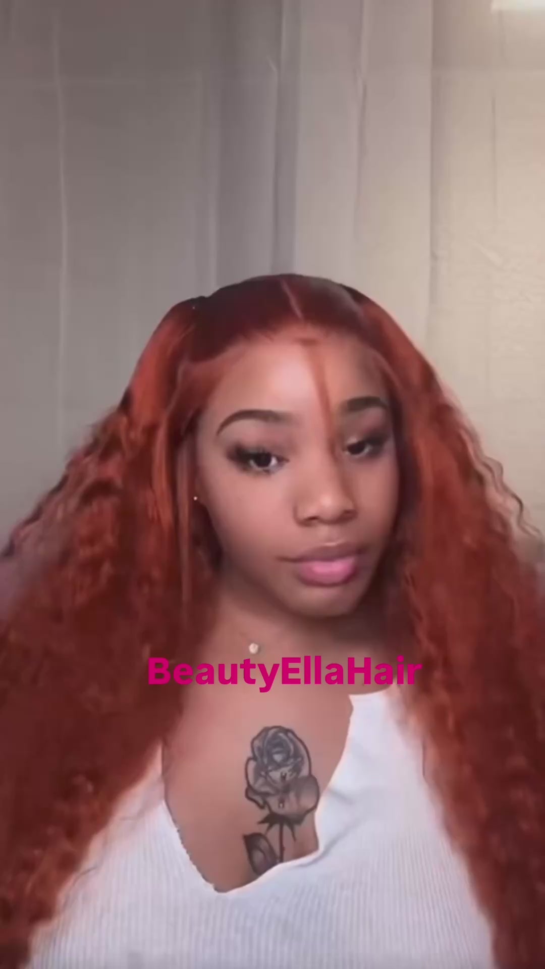 Orange colored Water wave 13x6 hd lace frontal human hair wig Preplucked deep wave 30 inch ginger lace front curly wigs by BeautyEllaHair