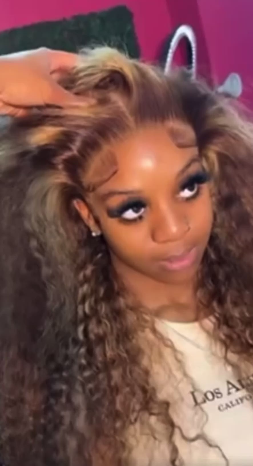 BeautyEllaHair Highlight Honey Blonde Kinky Curly 30 Inch Hd Lace Front Wig Human Hair 13x6 Deep Wave Lace Frontal Wigs Wigs  Human Hair Wigs